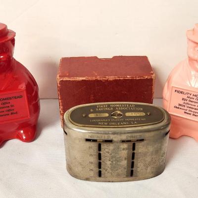 Lot #54 Lot of 3 Vintage New Orleans Banks - Fidelity Homestead & First Homestead Savings/Loan