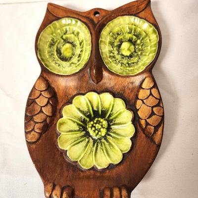 Lot #63 Cool Mid Century Owl Spoon Rest - Treasure Craft