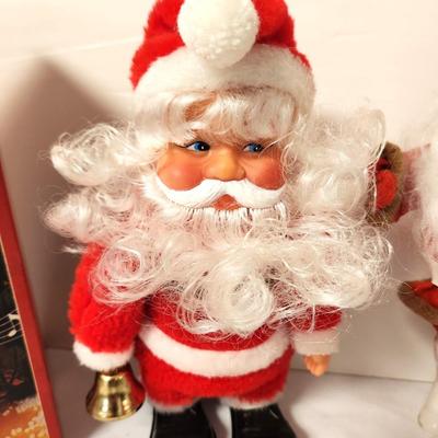 Lot #66 Vintage Walking Santa (70's) in Box along with Vintage "Japan" Santa