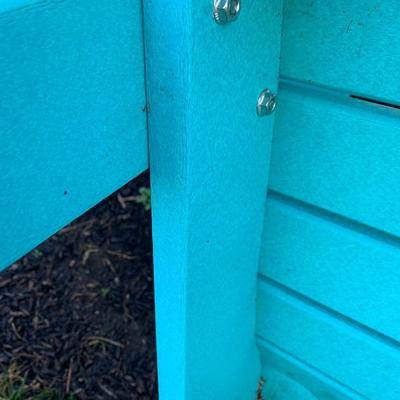 PAIR Blue Weather Proof Adirondack Chairs