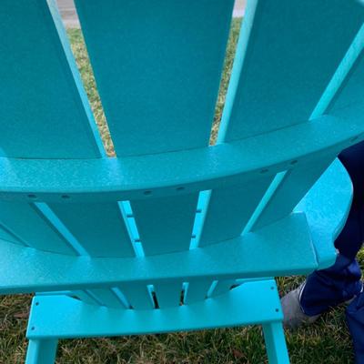 PAIR Blue Weather Proof Adirondack Chairs