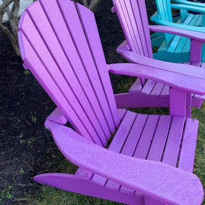 PAIR Fuscia Weather Proof Adirondack Chairs