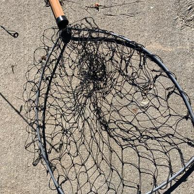 Fishing Rods & Crab Net Lot
