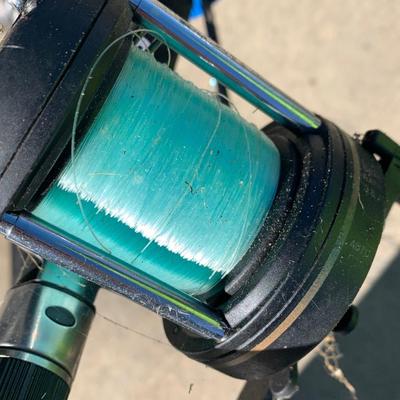 Fishing Rods & Crab Net Lot