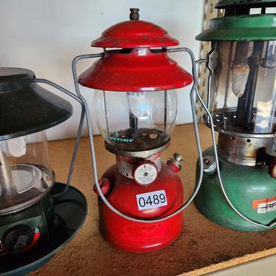 Lot Vintage Coleman AFC Ashflash Camping Lanterns Fuel