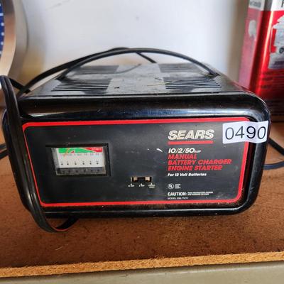 Searas 10/2/50 Amp Manual Battery Charger Engine Starter 12 volts
