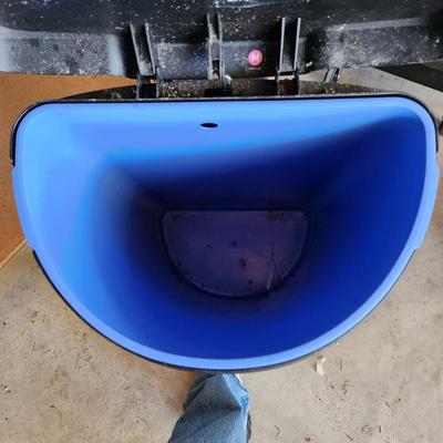 Large Step ON Simplehuman 1/2 Round Waste Trash Can 16x13x26