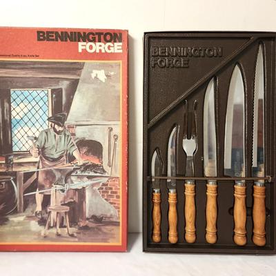 Lot #69 Vintage Bennington Forge Kitchen Knife Set - original box