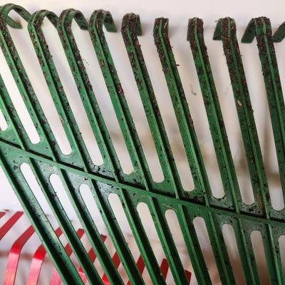 8 piece Lot of Garden Tools Rakes ,Shovels, Scrapper