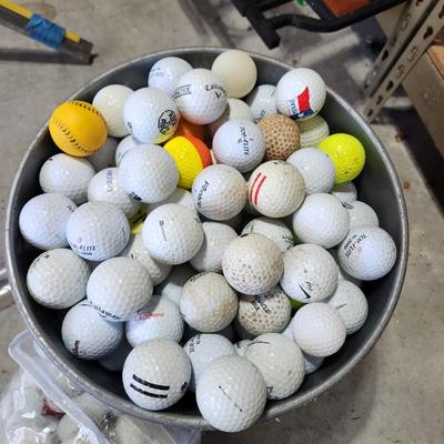 5 Gallon Pail + bag filled with Golf Balls 2 Buckets & IZZO Ball Retriever