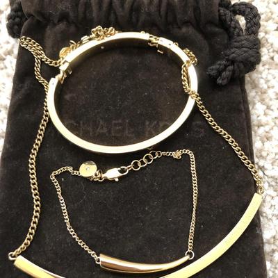 Michael Kors necklace & two bracelets