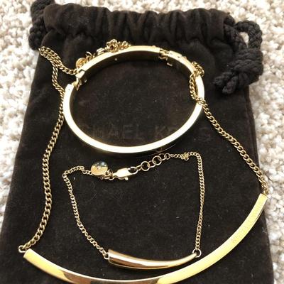 Michael Kors necklace & two bracelets