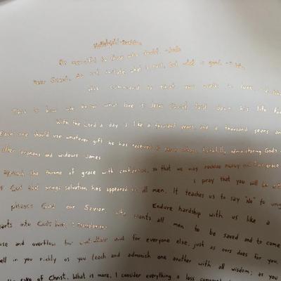 God's Finger Print- Rose Gold - Unframed