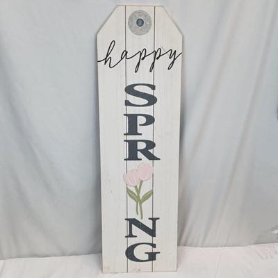 Pre-Owned Wooden Happy Spring Sign