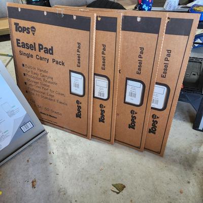 2 Da-Lite Easel Flip Chats stands with 4 Tops Easel Pads 27" x34" 50 sheets each