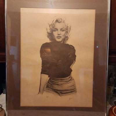 Marilyn Monroe Signed Lithograph 