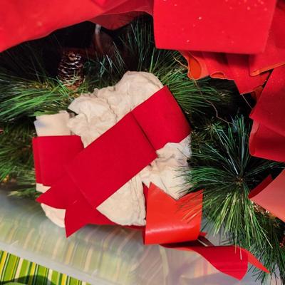 Tall Artificial Poinsettia Christmas Tree w/ High End Storage Bag