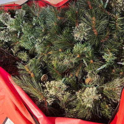 Tall Artificial Poinsettia Christmas Tree w/ High End Storage Bag