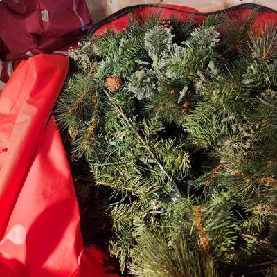 Tall Artificial Poinsettia Christmas Tree w/ High End Storage Bag