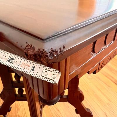 Ornate Antique Carved Wood Table