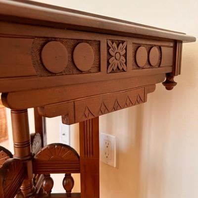 Ornate Antique Carved Wood Table