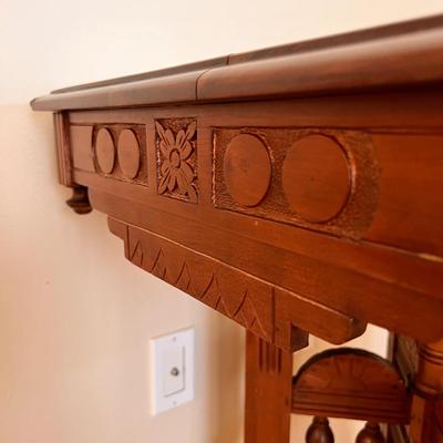 Ornate Antique Carved Wood Table