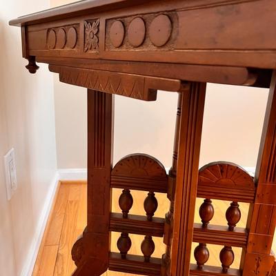 Ornate Antique Carved Wood Table