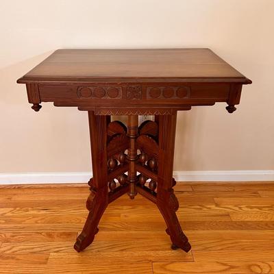 Ornate Antique Carved Wood Table