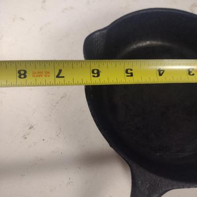 Cast Iron Turtle Design Trivet and Small Skillet