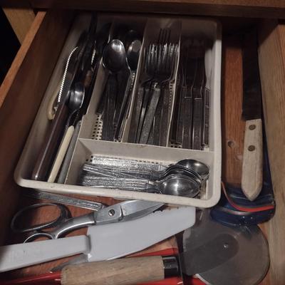 Collection of Kitchen Utensils and Flatware