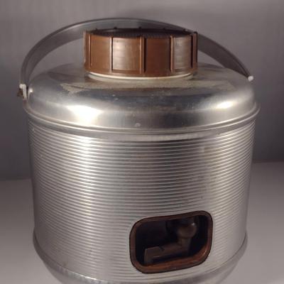 Vintage Metal Beverage Carrier with Spigot