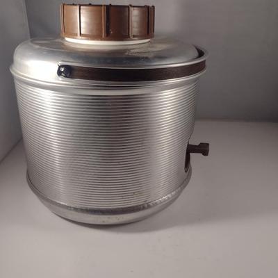 Vintage Metal Beverage Carrier with Spigot