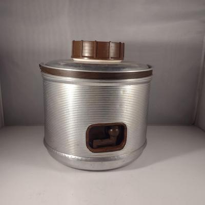 Vintage Metal Beverage Carrier with Spigot