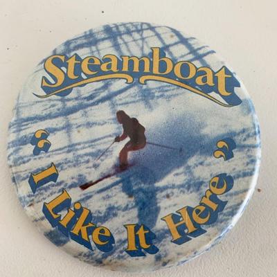 Steamboat I like it here vintage pin