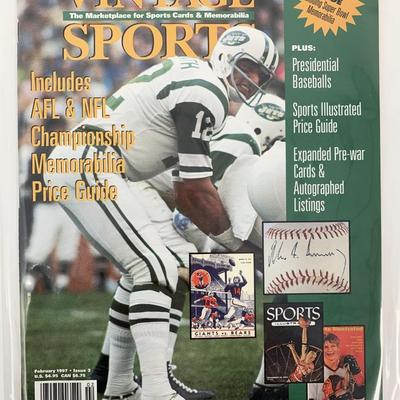 Beckett Vintage Sports Magazine Feb 1997 Issue 3 Joe Namath New York Jets