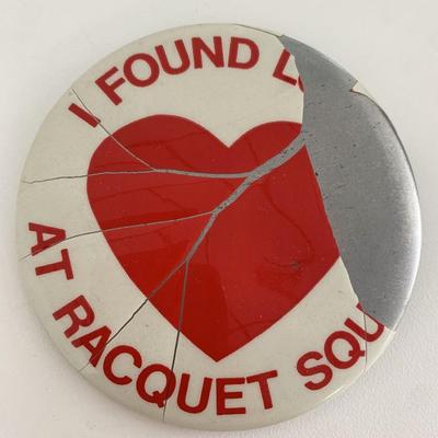 I found love at racquet square vintage pin