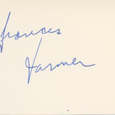 Frances Farmer signature cut
