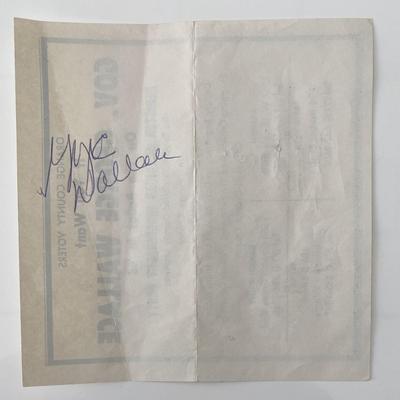 George Wallace original signature 