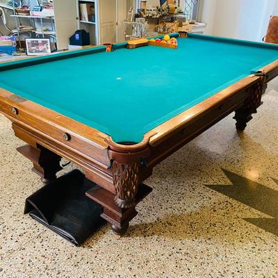 Lot 1: C.B. Liver & Co. Billiard Pool Table