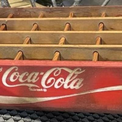 Vintage Coca-Cola Red Wooden 24 Bottle Coke Crate in VG Preowned Condition as Pictured.