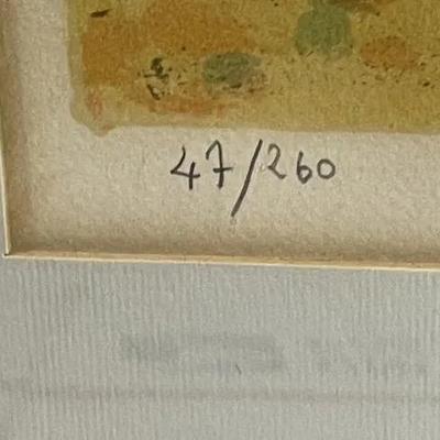 Maurice Buffet Signed & Numbered 47/260 Limited Edition Lithograph as Pictured. (Frame Size 22" x 27").