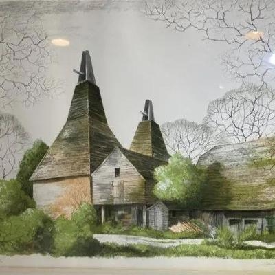 Reginald Lander Noted Artist Signed & Numbered Lithograph 2/260 Landscape as Pictured. (Frame Size 22" x 27").