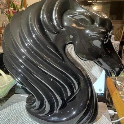 Vintage Huge HARRIS MARCUS-ENDEAVORS Large 13" Tall Horse Head Figure in VG Preowned Condition. Nicely Made!