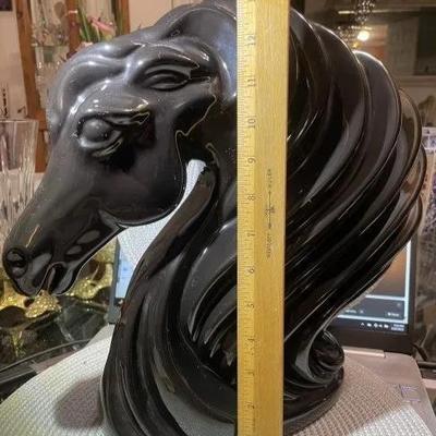 Vintage Huge HARRIS MARCUS-ENDEAVORS Large 13" Tall Horse Head Figure in VG Preowned Condition. Nicely Made!