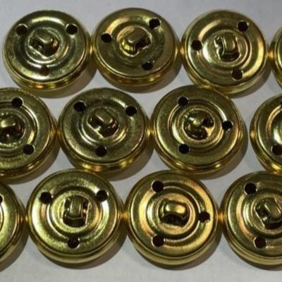 12 Naval Anchor Crest Metal Buttons for Blazers, Suits, Sport Coat, Uniform, Jackets, Etc 7/8" Diameter in New Never Used Condition.