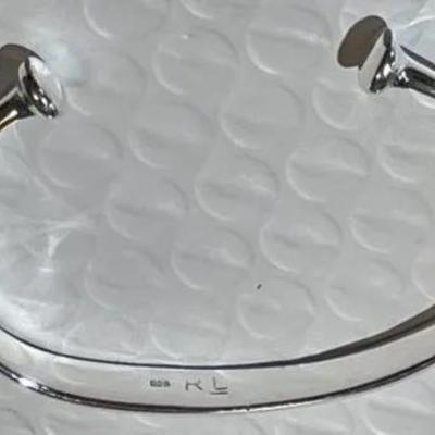 Vintage Scarce Ralph Lauren Solid Sterling Silver Cuff Bracelet New Never Worn Condition. Standard Size for a 7" Wrist.