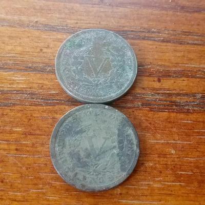 LOT 28 TWO OLD LIBERTY HEAD NICKELS