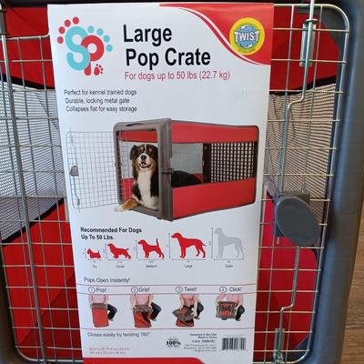 Brand New Collapsible Large Breed Pop Crate