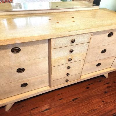 Lot #80 Mid Century Modern Dresser w/mirror