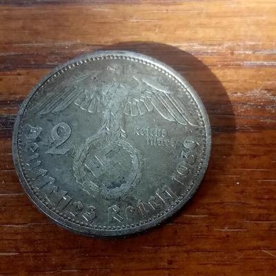 LOT 42 1939 SILVER GERMAN COIN